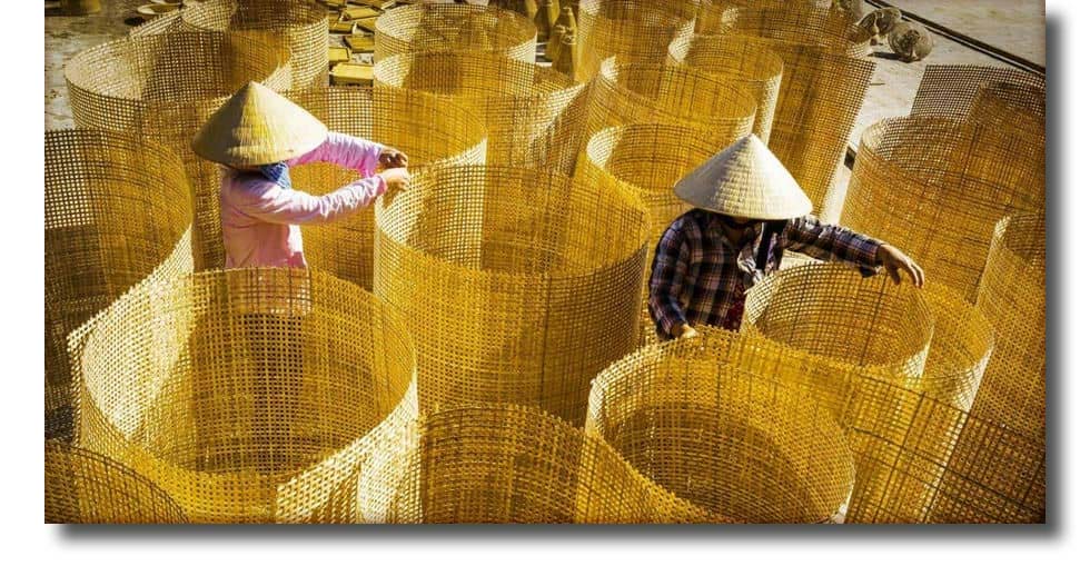 Aldeia de tricô de bambu de Bao La